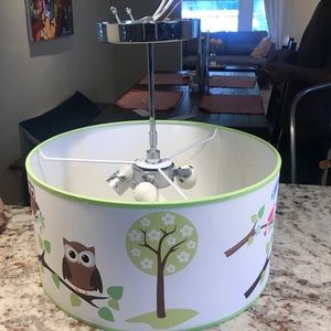 Owl Semi Flush Mount Light Fixture - Kids Room